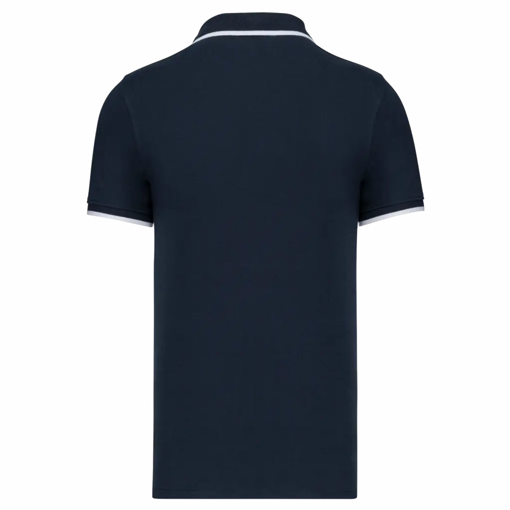 PS_K245-B_NAVY-WHITE-LIGHTTURQUOISE - Hidalgo-werbeartikel Polo korte mouwen, navy / white / light turquoise — productfoto 18