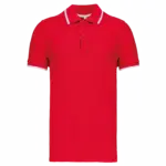 PS_K245_RED-WHITE-NAVY - Hidalgo-werbeartikel Polo korte mouwen, red / white / navy — productfoto 20