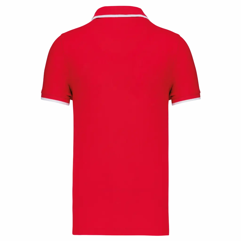 PS_K245-B_RED-WHITE-NAVY - Hidalgo-werbeartikel Polo korte mouwen, red / white / navy — productfoto 21
