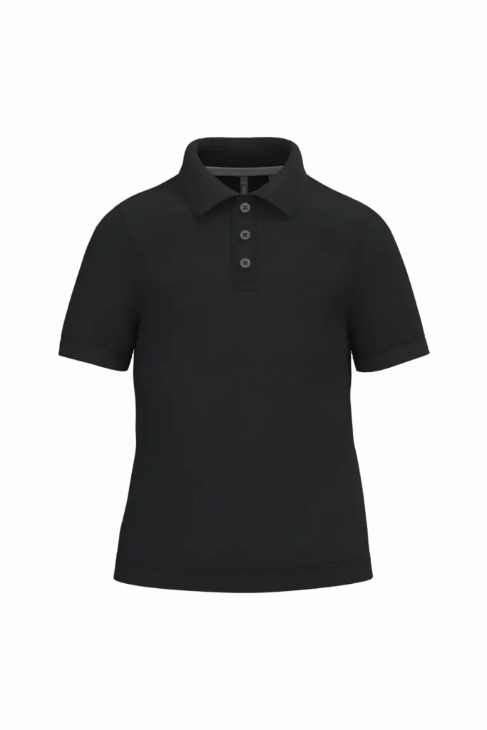 PS_K249_BLACK - Hidalgo-werbeartikel Kinderpolo korte mouwen, black — productfoto 18