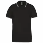 PS_K250_BLACK-LIGHTGREY-WHITE - Hidalgo-werbeartikel Polo korte mouwen, black / light grey / white — productfoto 15