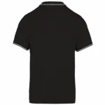 PS_K250-B_BLACK-LIGHTGREY-WHITE - Hidalgo-werbeartikel Polo korte mouwen, black / light grey / white — productfoto 16