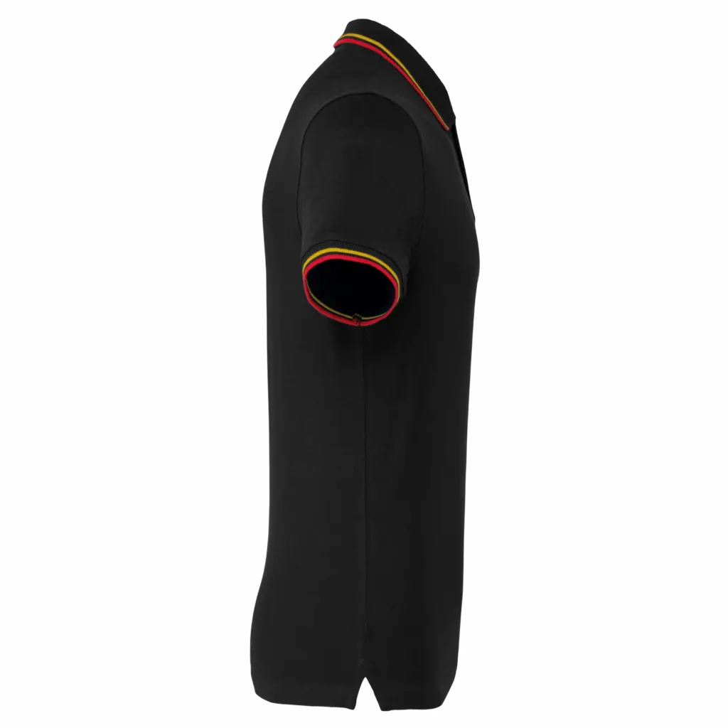 PS_K250-S_BLACK-RED-YELLOW - Hidalgo-werbeartikel Polo korte mouwen, black / red / yellow — productfoto 20