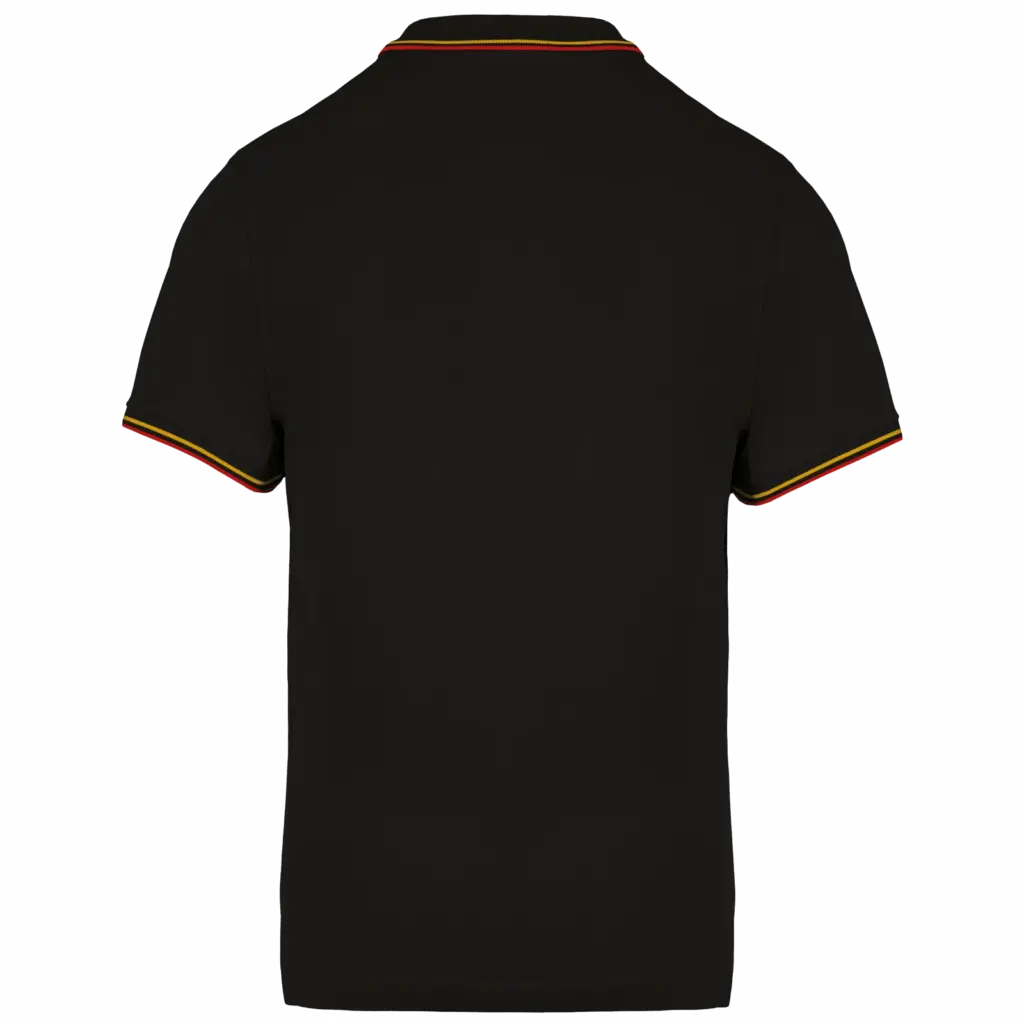 PS_K250-B_BLACK-RED-YELLOW - Hidalgo-werbeartikel Polo korte mouwen, black / red / yellow — productfoto 22
