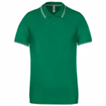 PS_K250_KELLYGREEN-LIGHTGREY-WHITE - Hidalgo-werbeartikel Polo korte mouwen, kelly green/light grey/white — productfoto 24