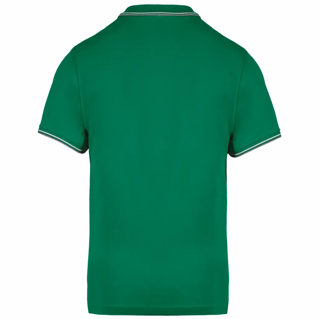 PS_K250-B_KELLYGREEN-LIGHTGREY-WHITE - Hidalgo-werbeartikel Polo korte mouwen, kelly green/light grey/white — productfoto 25