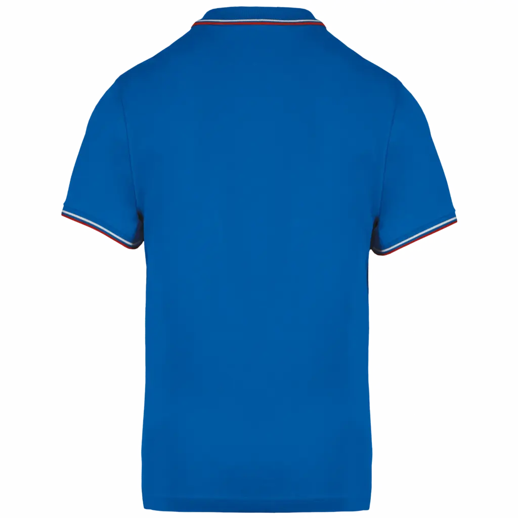 PS_K250-B_LIGHTROYALBLUE-RED-WHITE - Hidalgo-werbeartikel Polo korte mouwen, light royal blue / red / white — productfoto 28