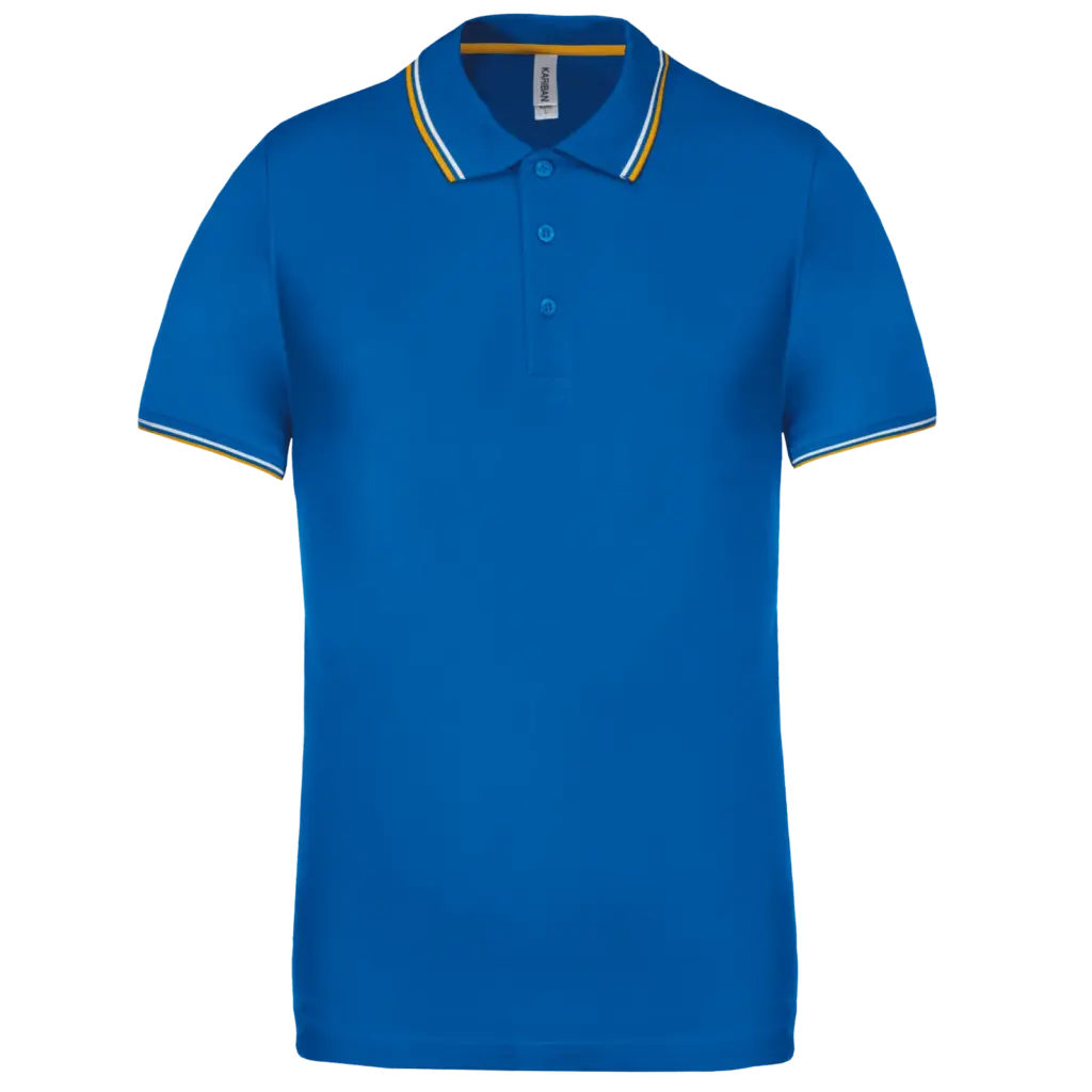 PS_K250_LIGHTROYALBLUE-YELLOW-WHITE - Hidalgo-werbeartikel Polo korte mouwen, light royal blue/yellow/white — productfoto 30