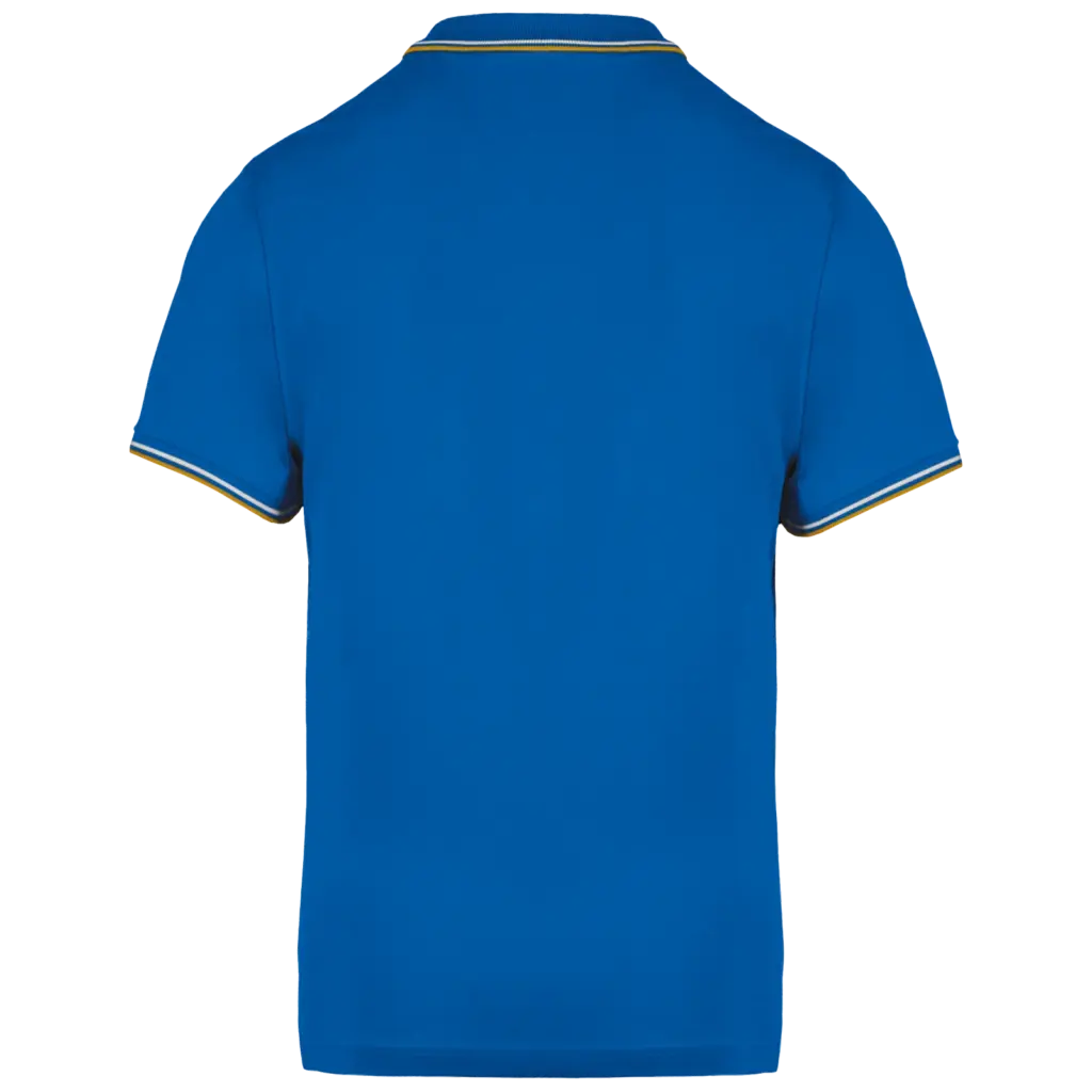 PS_K250-B_LIGHTROYALBLUE-YELLOW-WHITE - Hidalgo-werbeartikel Polo korte mouwen, light royal blue/yellow/white — productfoto 31