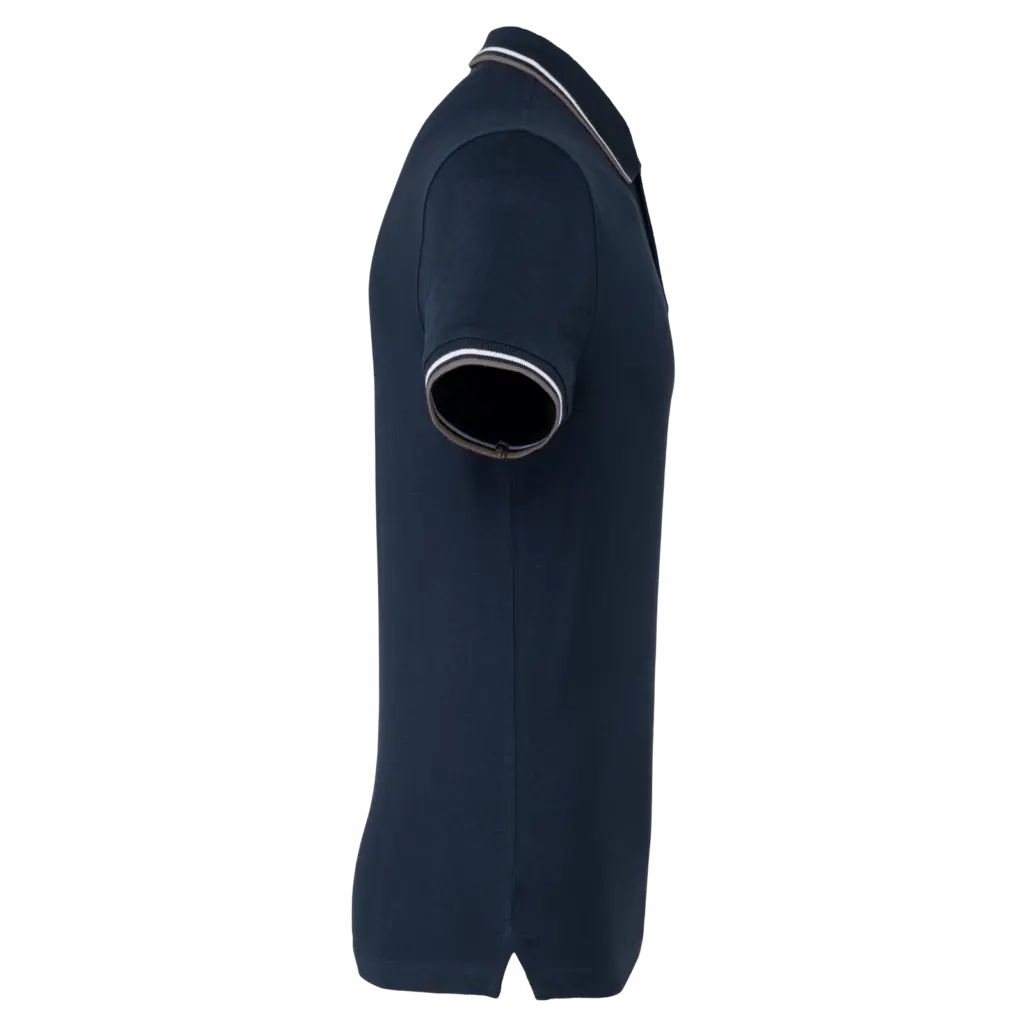 PS_K250-S_NAVY-LIGHTGREY-WHITE - Hidalgo-werbeartikel Polo korte mouwen, navy / light grey / white — productfoto 32