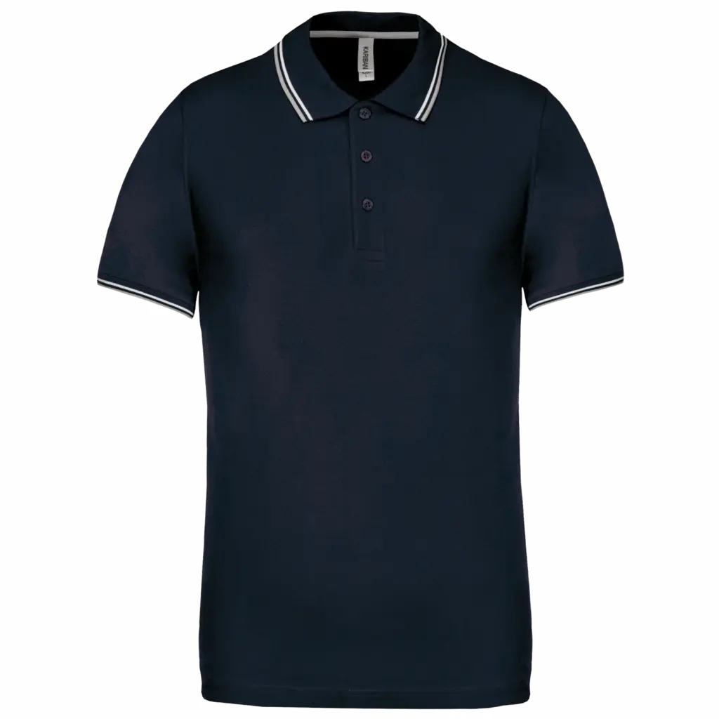 PS_K250_NAVY-LIGHTGREY-WHITE - Hidalgo-werbeartikel Polo korte mouwen, navy / light grey / white — productfoto 33