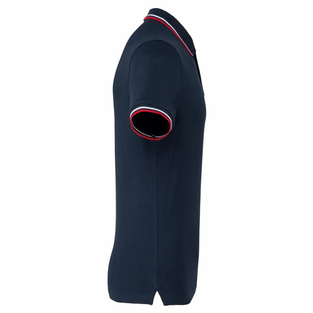 PS_K250-S_NAVY-RED-WHITE - Hidalgo-werbeartikel Polo korte mouwen, navy / red / white — productfoto 35