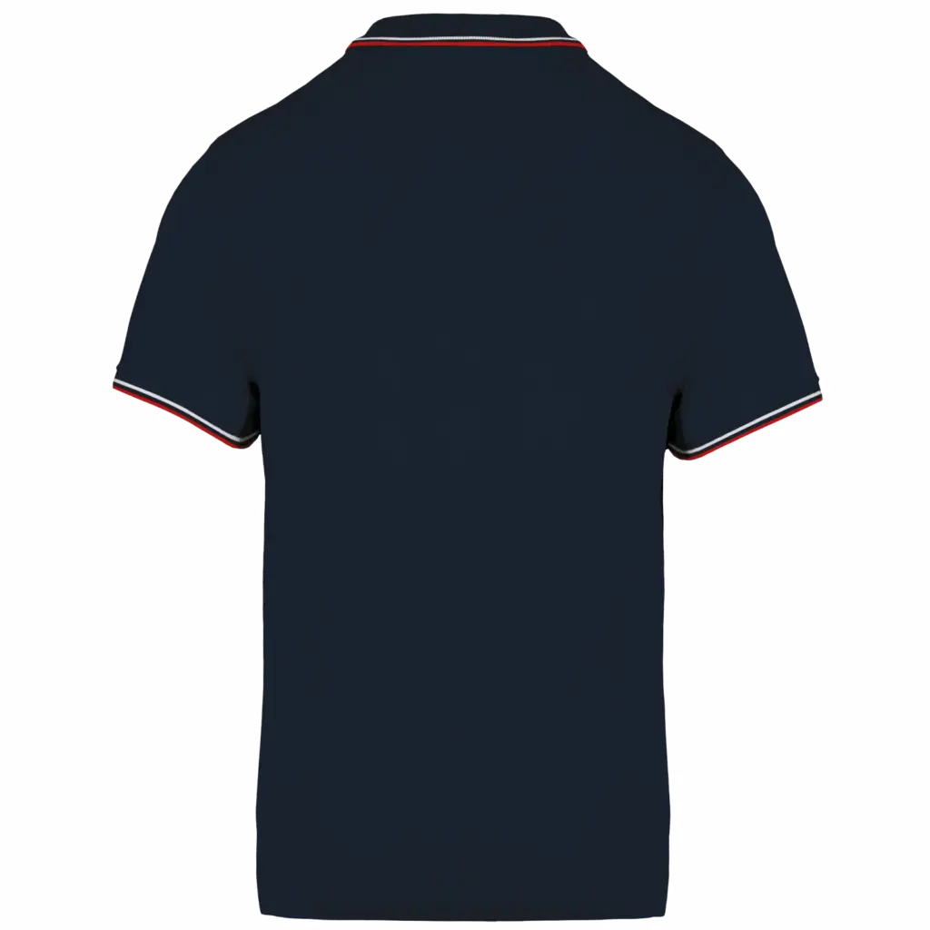 PS_K250-B_NAVY-RED-WHITE - Hidalgo-werbeartikel Polo korte mouwen, navy / red / white — productfoto 37