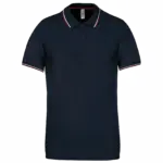 PS_K250_NAVY-WINE-WHITE - Hidalgo-werbeartikel Polo korte mouwen, navy / wine / white — productfoto 39