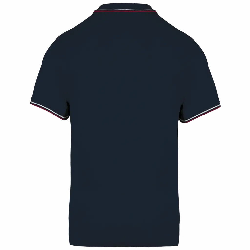PS_K250-B_NAVY-WINE-WHITE - Hidalgo-werbeartikel Polo korte mouwen, navy / wine / white — productfoto 40