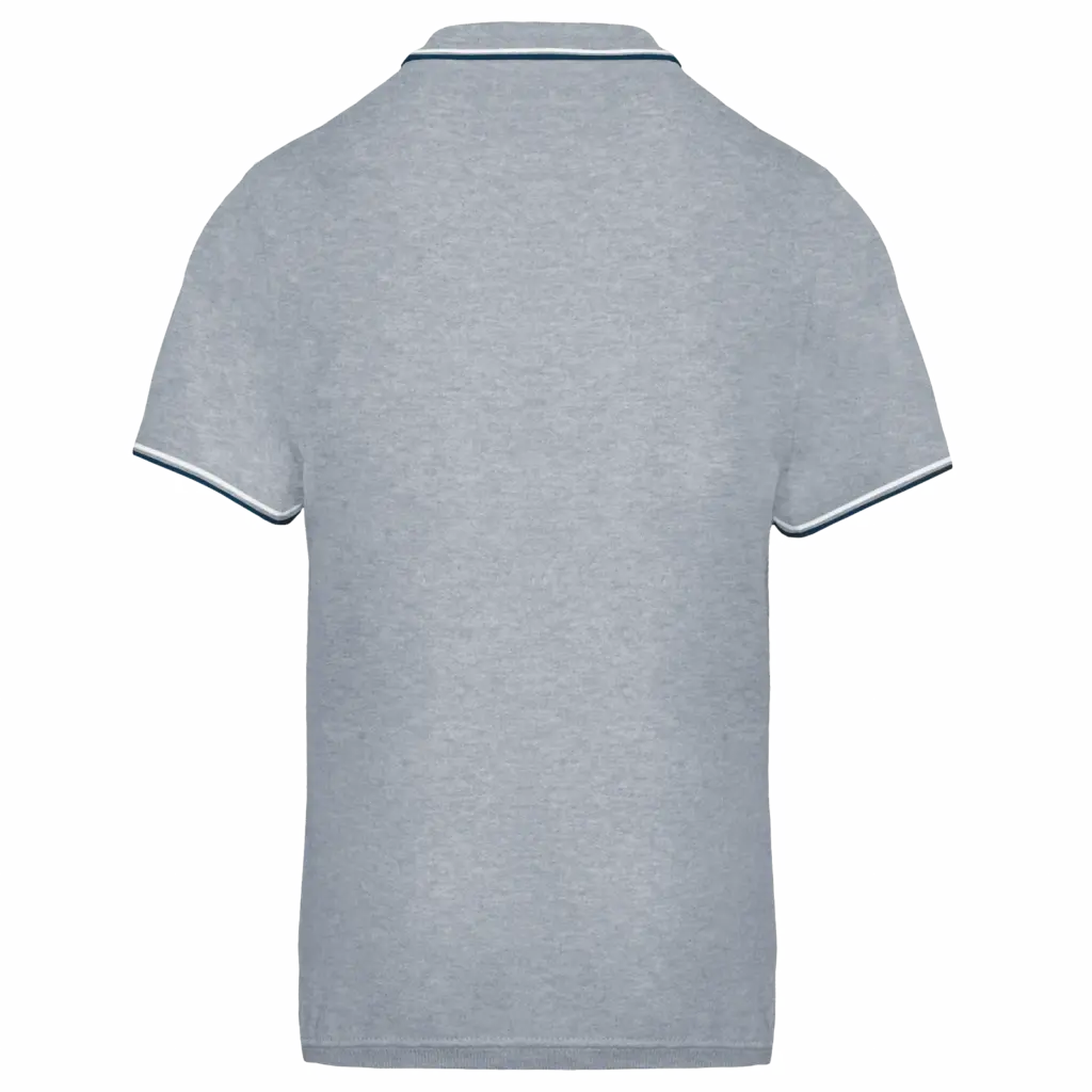 PS_K250-B_OXFORDGREY-NAVY-WHITE - Hidalgo-werbeartikel Polo korte mouwen, oxford grey / navy / white — productfoto 43