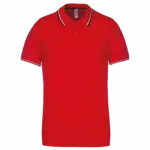 PS_K250_RED-NAVY-WHITE - Hidalgo-werbeartikel Polo korte mouwen, red / navy / white — productfoto 45