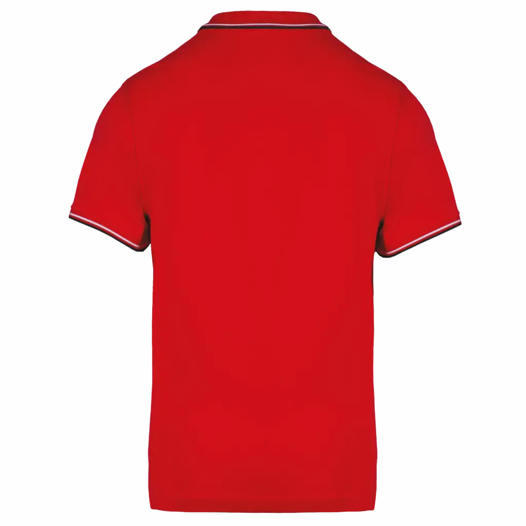 PS_K250-B_RED-NAVY-WHITE - Hidalgo-werbeartikel Polo korte mouwen, red / navy / white — productfoto 46