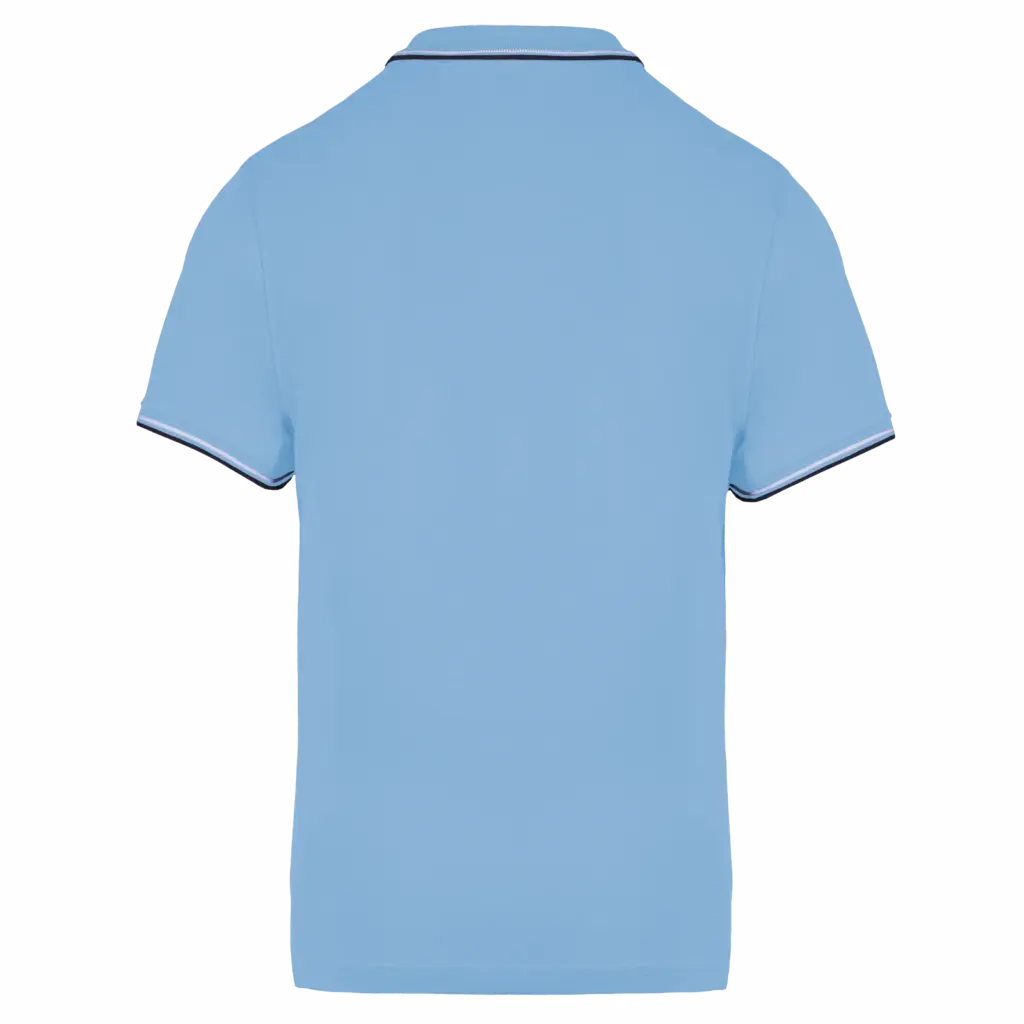 PS_K250-B_SKYBLUE-NAVY-WHITE - Hidalgo-werbeartikel Polo korte mouwen, sky blue / navy / white — productfoto 49