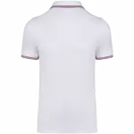 PS_K250-B_WHITE-NAVY-RED - Hidalgo-werbeartikel Polo korte mouwen, white / navy / red — productfoto 52