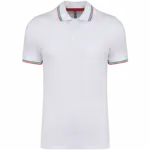 PS_K250_WHITE-RED-GREEN - Hidalgo-werbeartikel Polo korte mouwen, white / red / green — productfoto 54