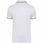 PS_K250-B_WHITE-RED-GREEN - Hidalgo-werbeartikel Polo korte mouwen, white / red / green — productfoto 55