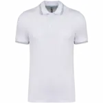 PS_K250_WHITE-SKYBLUE-LIGHTGREY - Hidalgo-werbeartikel Polo korte mouwen, white / sky blue / light grey — productfoto 57