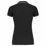 Damespolo korte mouwen, black / light grey / white — productfoto 19