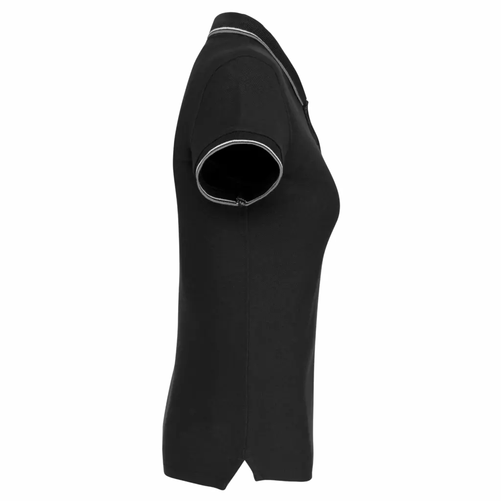 Damespolo korte mouwen, black / light grey / white — productfoto 27