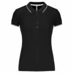 Damespolo korte mouwen, black / light grey / white — productfoto 29