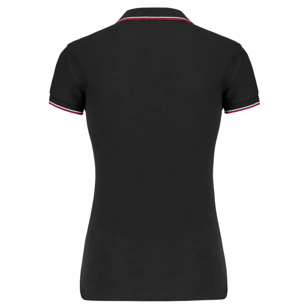 Damespolo korte mouwen, black / red / white — productfoto 49