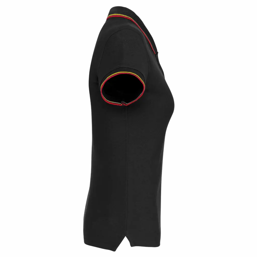 Damespolo korte mouwen, black / red / yellow — productfoto 57