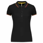 Damespolo korte mouwen, black / red / yellow — productfoto 71