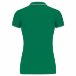 Damespolo korte mouwen, kelly green/light grey/white — productfoto 79