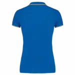 Damespolo korte mouwen, light royal blue/yellow/white — productfoto 109