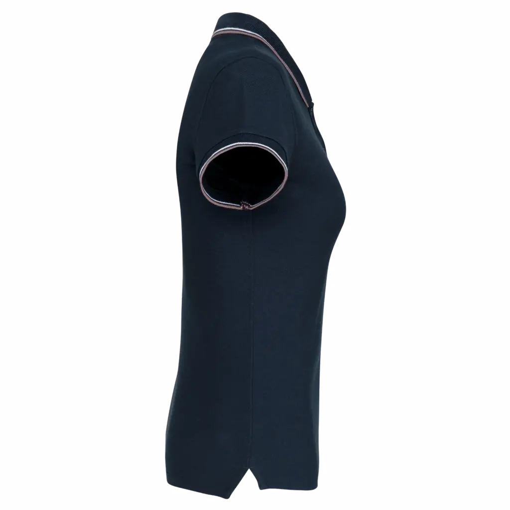 Damespolo korte mouwen, navy / light grey / white — productfoto 135