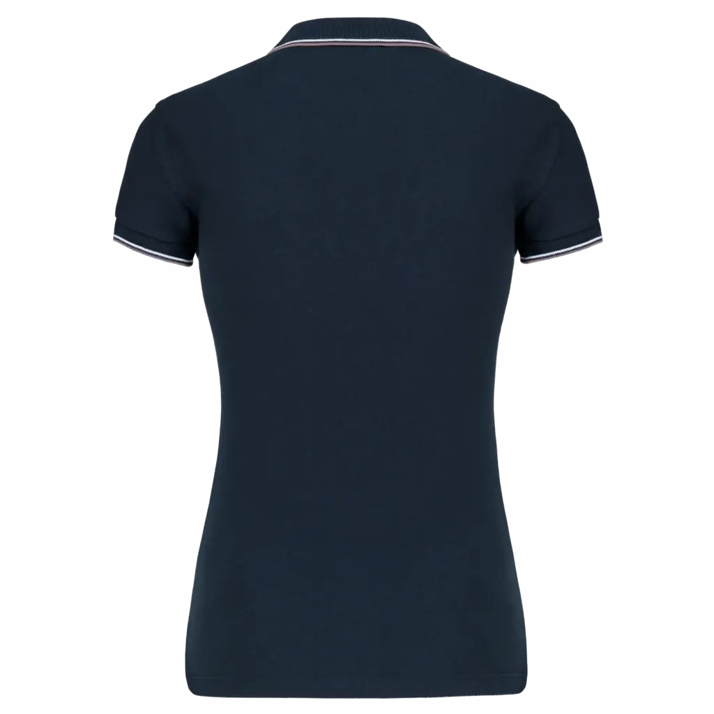 Damespolo korte mouwen, navy / light grey / white — productfoto 139