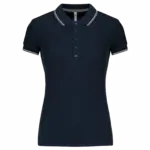 Damespolo korte mouwen, navy / light grey / white — productfoto 140