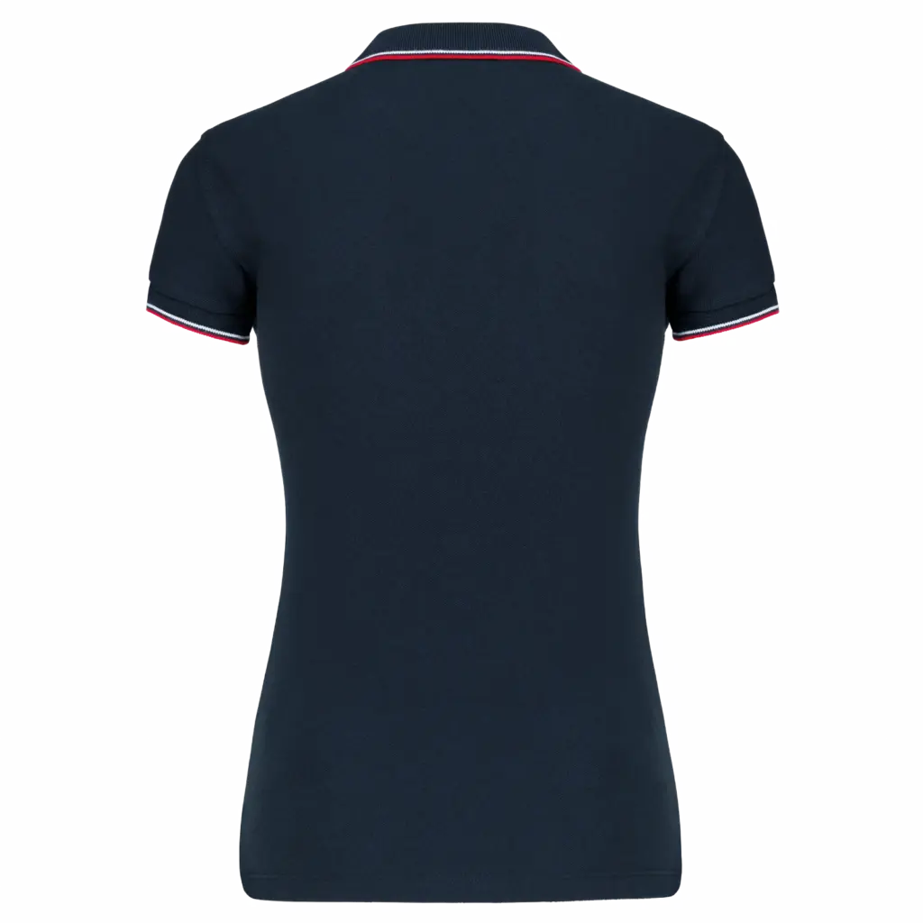 Damespolo korte mouwen, navy / red / white — productfoto 145
