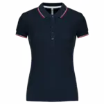 Damespolo korte mouwen, navy / red / white — productfoto 152