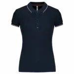 Damespolo korte mouwen, navy / wine / white — productfoto 167
