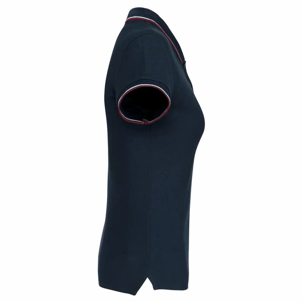 Damespolo korte mouwen, navy / wine / white — productfoto 174