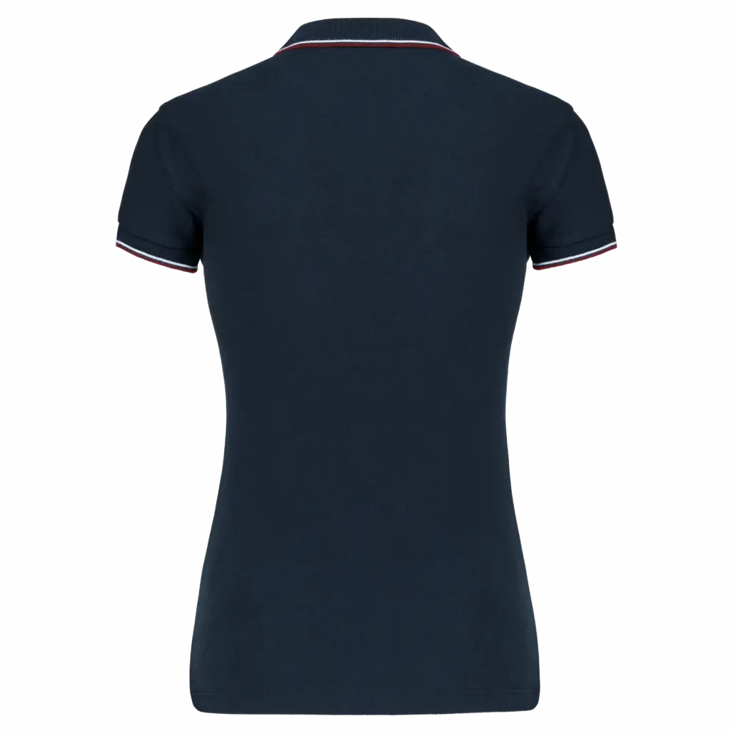 Damespolo korte mouwen, navy / wine / white — productfoto 175