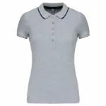 Damespolo korte mouwen, oxford grey / navy / white — productfoto 191