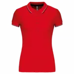 Damespolo korte mouwen, red / navy / white — productfoto 200