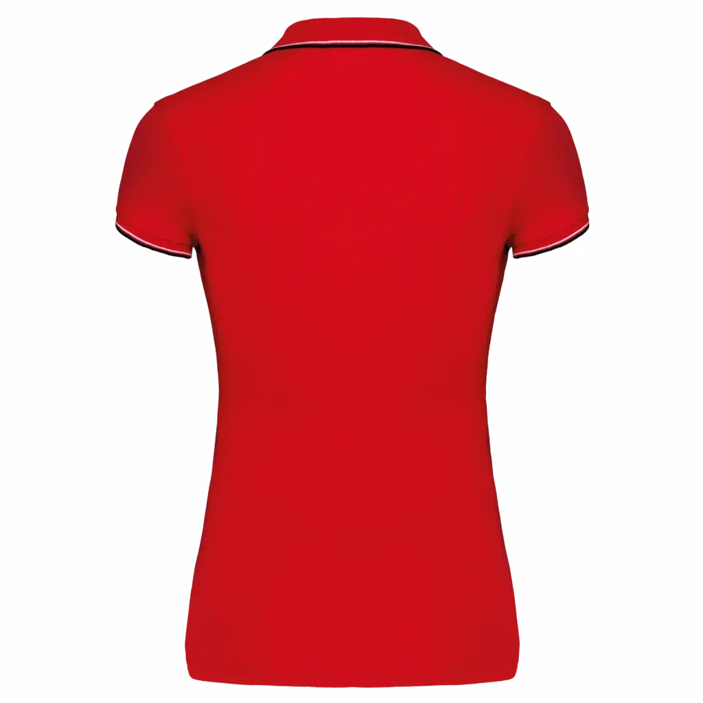 Damespolo korte mouwen, red / navy / white — productfoto 202