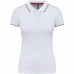 Damespolo korte mouwen, white / red / green — productfoto 260