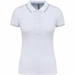 Damespolo korte mouwen, white / sky blue / light grey — productfoto 272