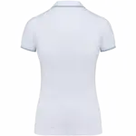 Damespolo korte mouwen, white / sky blue / light grey — productfoto 277
