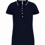 Damespolo korte mouwen, navy / white / red — productfoto 12